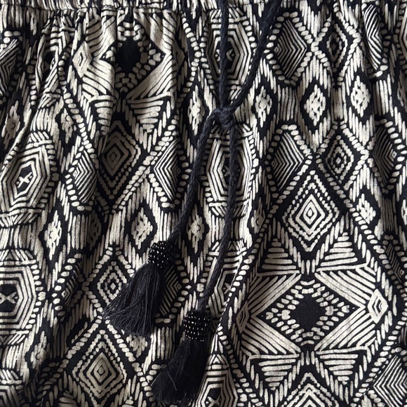 Lucky Brand Black and White Geometric Midi Dress - Picture 4 of 4